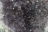 Wide, Purple Amethyst Crystal Cluster On Wood Base - Uruguay #101457-1
